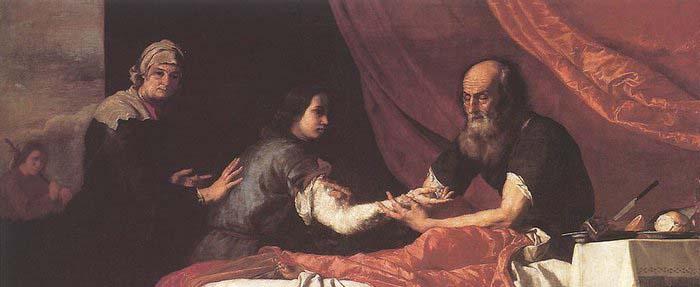 Jusepe de Ribera Jacob Receives Isaac-s Blessing oil painting image